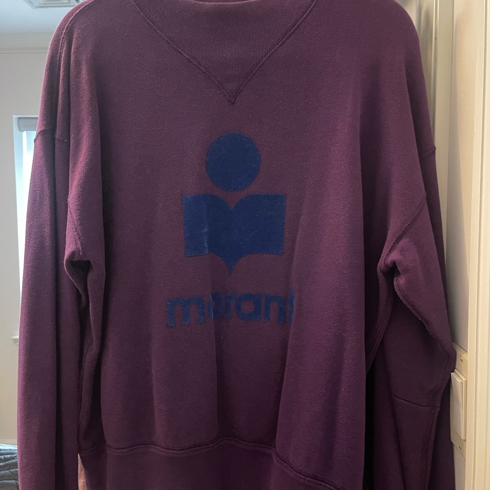 Isabel Marant Deep Purple Sweatshirt with Blue Logo